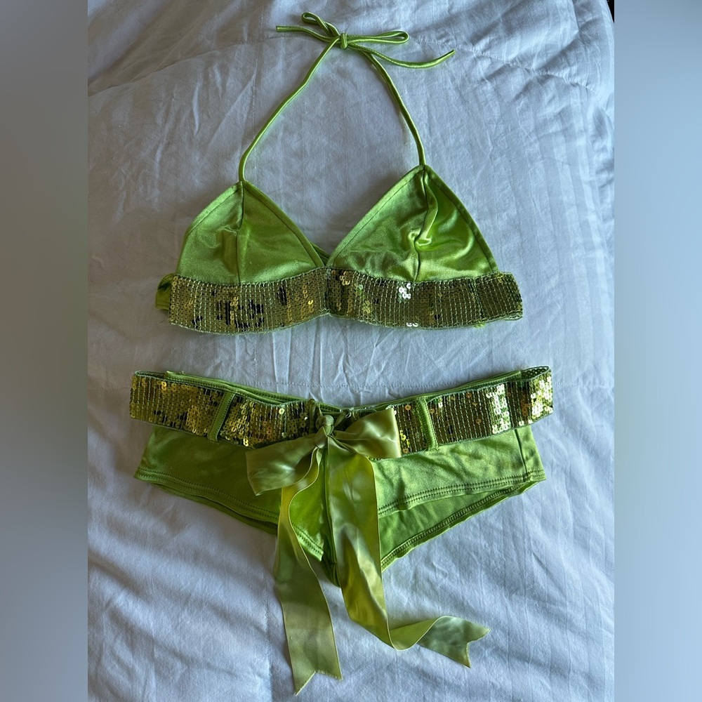 NWOT Hustler Halter Booty Shorts Stripper Outfit Set